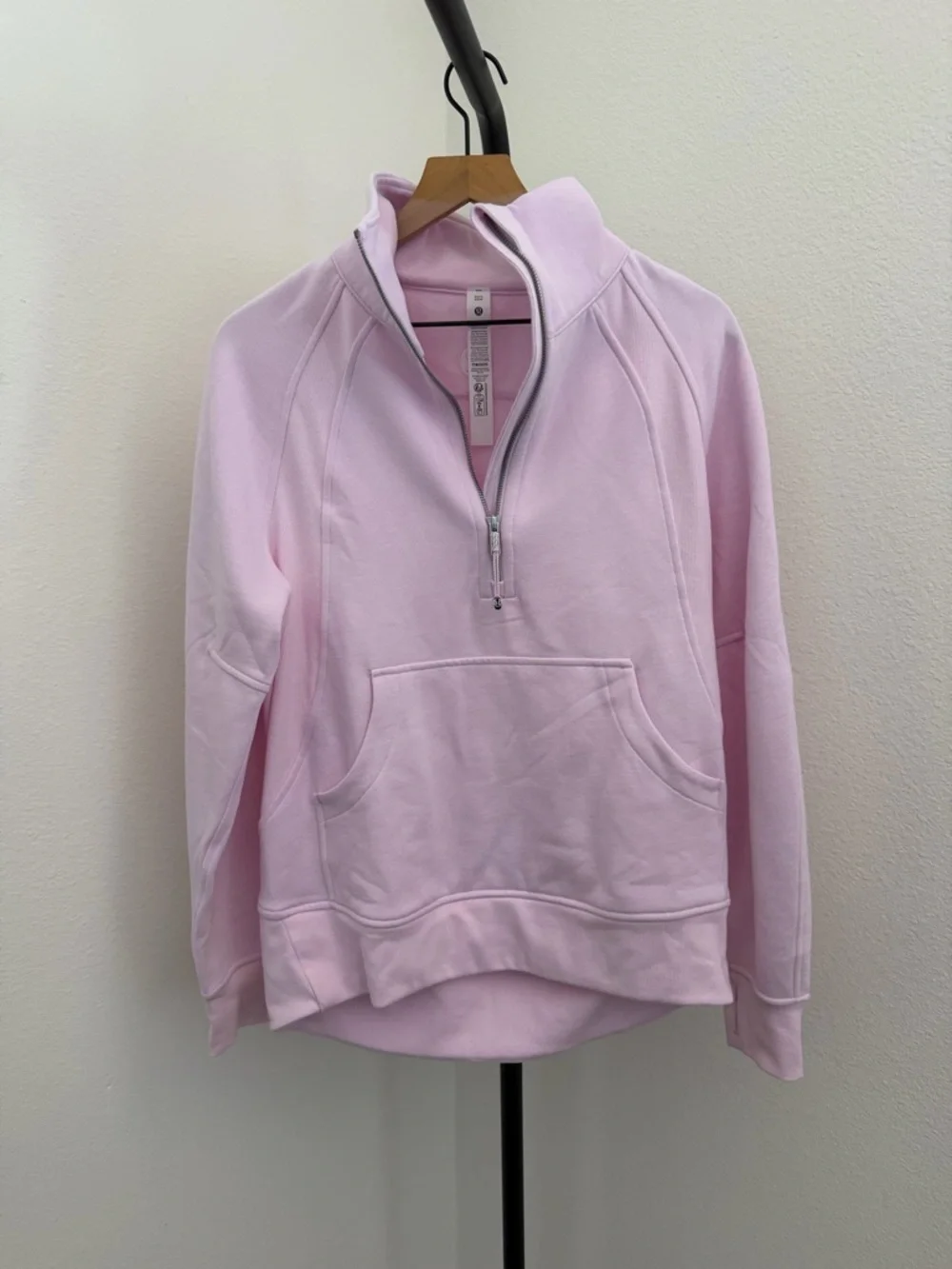 lululemon athletica scuba oversized funnel neck Half-Zip Hoodie porcelain pink - Picture 3 of 6